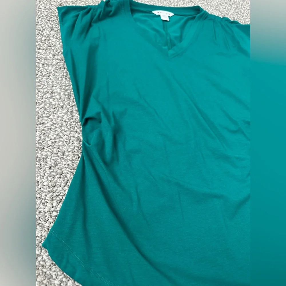 Athleta Outbound V Neck Tee-Emerald Green - Picture 6 of 6